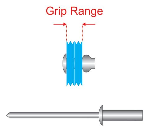 400250 Sealed Aluminium Rivets with Steel Stem - Dome Head