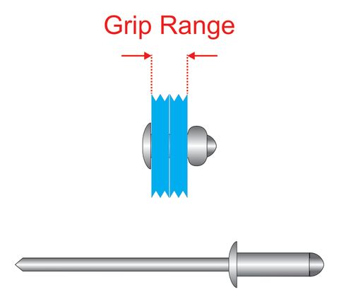 400300 Aluminium Rivets with Aluminium Stem - Dome Head