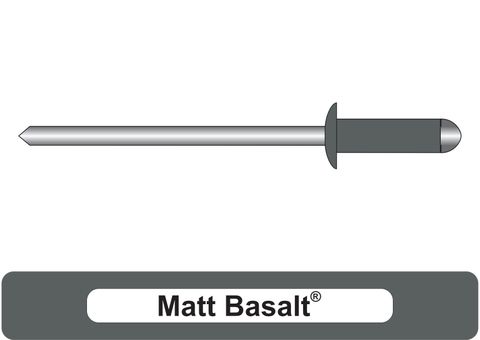 401000.5700 Matt Basalt® Aluminium Rivets with Steel Stem - Dome Head