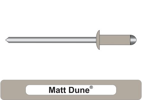 401000.5900 Matt Dune® Aluminium Rivets with Steel Stem - Dome Head