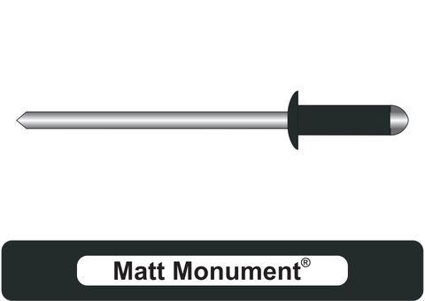 401000.6000 Matt Monument® Aluminium Rivets with Steel Stem - Dome Head