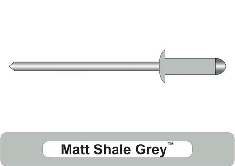 401000.6100 Matt Shale Grey™ Aluminium Rivets with Steel Stem - Dome Head