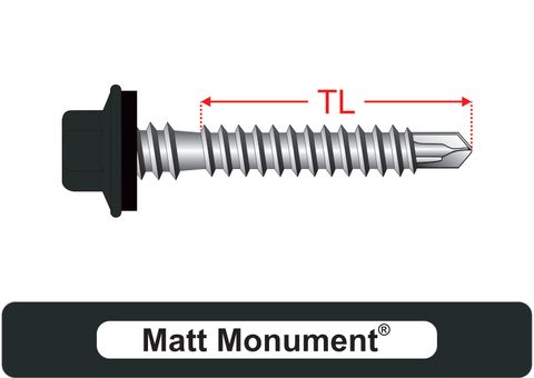 220200.6000 Matt Monument® SteelMates® - Crest-Lok™ Roofing Screws