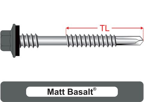 220210.5700 Matt Basalt® SteelMates® - Crest-Lok™ Type Z Roofing Screws