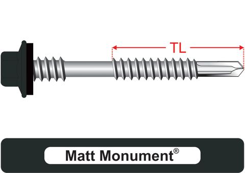 220210.6000 Matt Monument® SteelMates® - Crest-Lok™ Type Z Roofing Screws