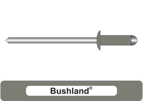 401000.1700 Bushland Aluminium Rivets with Steel Stem - Dome Head