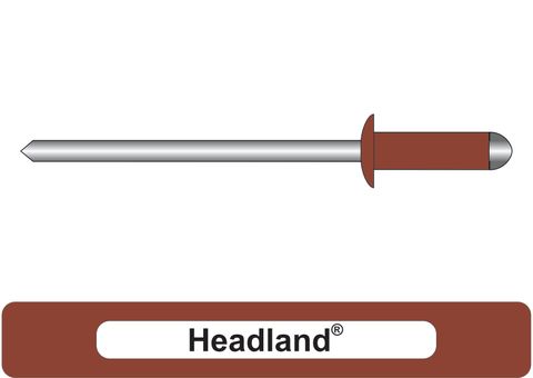 401000.4300 Headland® Aluminium Rivets with Steel Stem - Dome Head