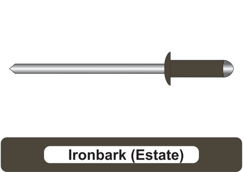 401000.4600 Ironbark Aluminium Rivets with Steel Stem - Dome Head