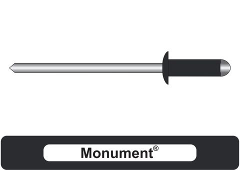 401000.7300 Monument® Aluminium Rivets with Steel Stem - Dome Head