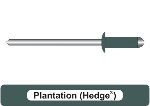 401000.8102 Plantation Aluminium Rivets with Steel Stem - Dome Head