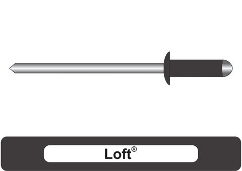 401000.5300 Loft® Aluminium Rivets with Steel Stem - Dome Head