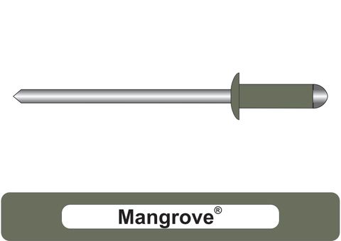 401000.5400 Mangrove® Aluminium Rivets with Steel Stem - Dome Head