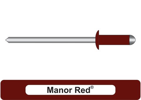 401000.5500 Manor Red® Aluminium Rivets with Steel Stem - Dome Head