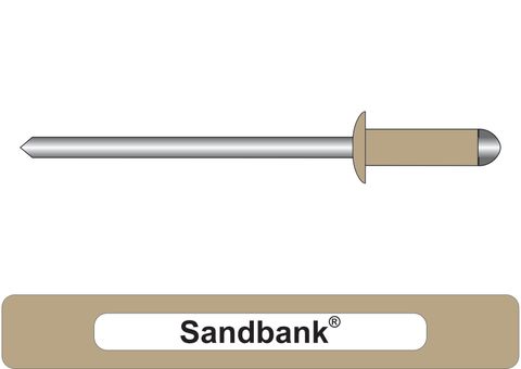 401000.8200 Sandbank Aluminium Rivets with Steel Stem - Dome Head