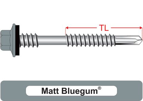 220210.5705 Matt Bluegum® SteelMates® - Crest-Lok™ Type Z Roofing Screws