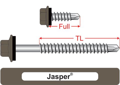 220230.4800 Jasper&reg; SteelMates&reg; - Hex Seal, Coarse Thread