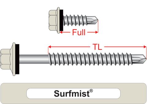 220230.8500 Surfmist&reg; SteelMates&reg; - Hex Seal, Coarse Thread