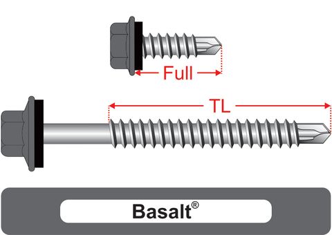 220230.1100 Basalt&reg; SteelMates&reg; - Hex Seal, Coarse Thread