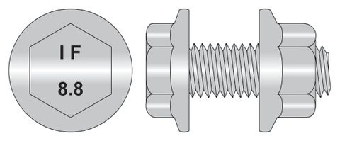 600300 Flanged Purlin Bolt & Nut Assemblies H/T