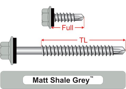 220230.6100 Matt Shale Grey&trade; SteelMates&reg; - Hex Seal, Coarse Thread