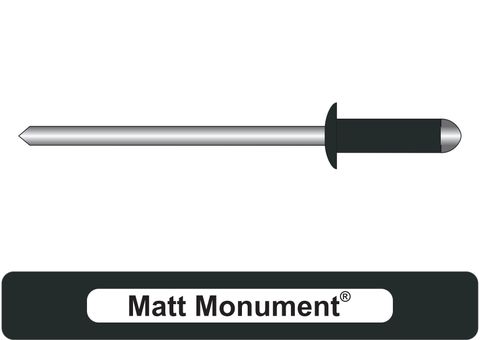 401000.6000 Matt Monument&reg; Aluminium Rivets with Steel Stem - Dome Head