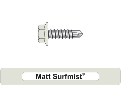220220.6200 Matt Surfmist&reg; SteelMates&reg; - Hex Head, Coarse Thread