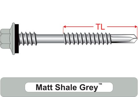 220210.6100 Matt Shale Grey&trade; SteelMates&reg; - Crest-Lok&trade; Type Z Roofing Screws
