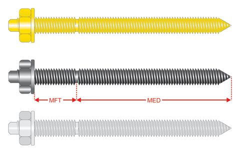 360150 ChemMates&trade; - Studs:- Zinc Plated, Galvanised & 316 Stainless Steel