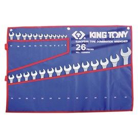 KING TONY 26PC R/OE WRENCH SET TET POUCH 6-32MM
