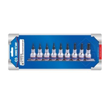KING TONY 9 PC 1/2 DR TORX BIT STE ON RAIL