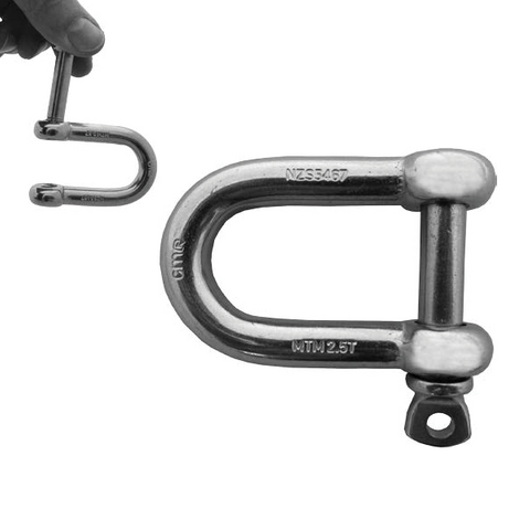 10mm SS ANTI LOSS SHACKLE 2.5 TON RATED