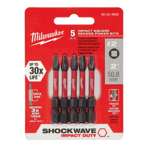 MIL SQ2 IMPACT BITS 5PCE