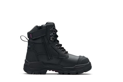 BLUNDSTONE WOMENS BLACK ZIP SAFETY BOOTS