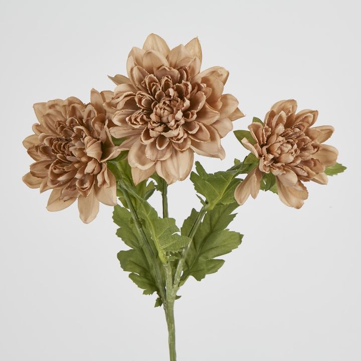 Light Brown Chrysanthemum Spray x 3