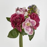 Dark Mauve Hydrangea and Cymbidium Orchid bouquet