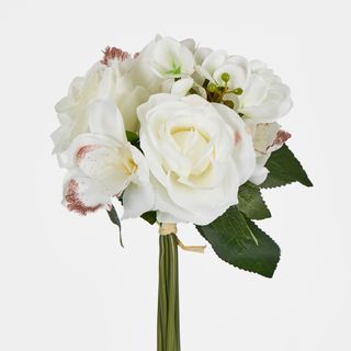 White Rose Hydrangea and Cymbidium Orchid bouquet