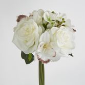 White Rose Hydrangea and Cymbidium Orchid bouquet