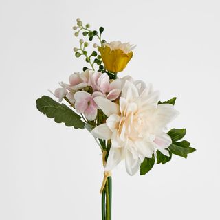 40cm White Dahlia Hydrangea Bouquet