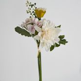 40cm White Dahlia Hydrangea Bouquet