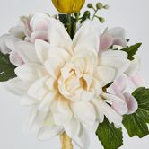 40cm White Dahlia Hydrangea Bouquet