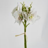 White Christmas Rose Bouquet 31cm