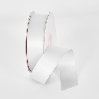 Off White 25mm Double Sided Satin Ribbon 25 Yards - P000