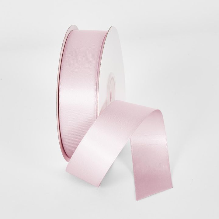 Powder Pink 25mm Double Sided Satin Ribbon 25 Yards - P115