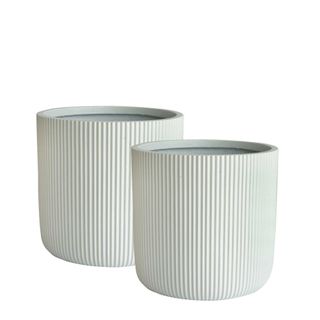 Zagg Small Planters Set of Two White