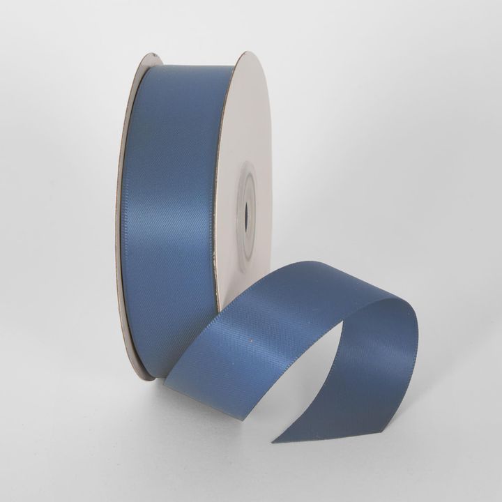 Porcelain Blue 22.86m - 25mm Double Sided Satin Ribbon P336