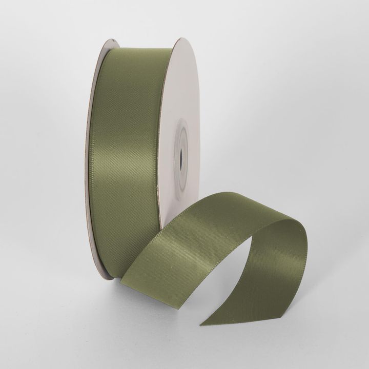 Spring Moss 25mm Double Sided Satin Ribbon 25 Yards - P567