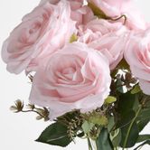 Deep Powder Pink Rose Bouquet x 9