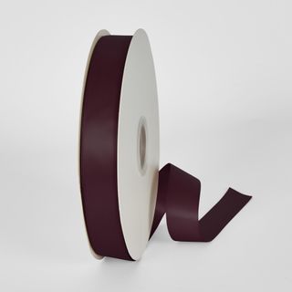 Burgundy Double Sided Satin Ribbon 25mm 100yards - P343