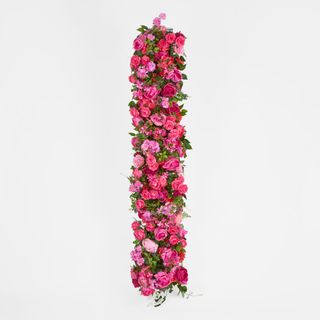 Fuchsia Hot Pink Rose Camelia Blossom  Flower Runner 45x200cm