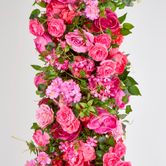 Fuchsia Hot Pink Rose Camelia Blossom  Flower Runner 45x200cm